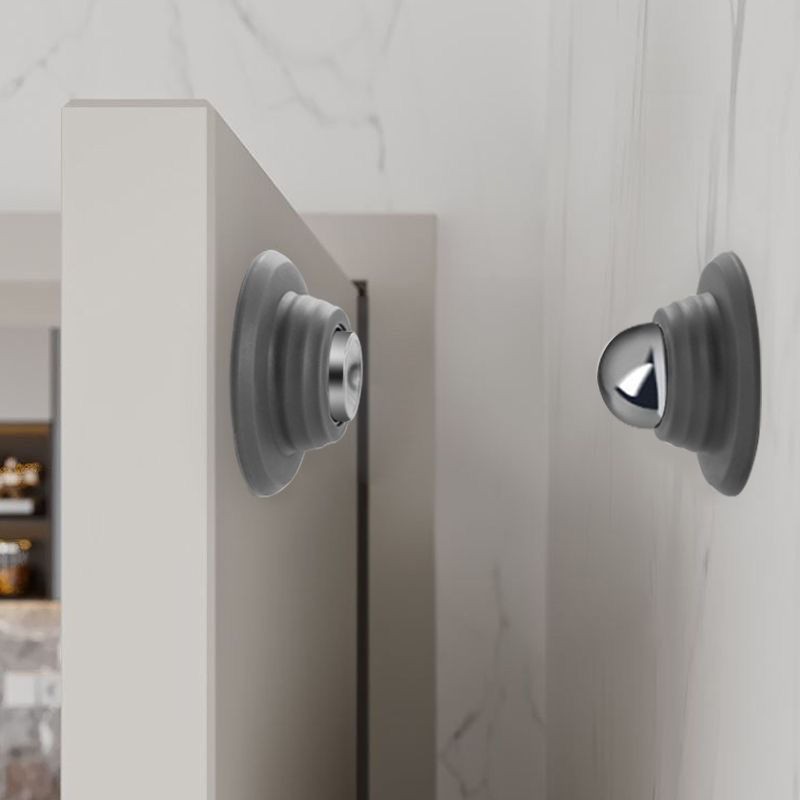 Short silicone door stop, no-drilling anti-collision door stop, bathroom door stop, behind the door, household nail-free anti-collision device for doors and Windows full figure