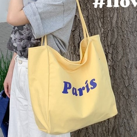 Dopamine color series high-end canvas bag 2025 new style simple and versatile large-capacity tote bag women's handbag details Picture