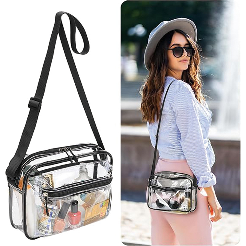 New PVC waist bag, adjustable crossbody bag, sports waist bag, Korean version women's bag, water-resistant storage chest bag, mobile phone Application Scenario