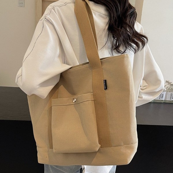 High-end, large-capacity tote bag, canvas bag, Spring/Summer 2025 new style, single-shoulder bag, versatile handbag Specification drawing