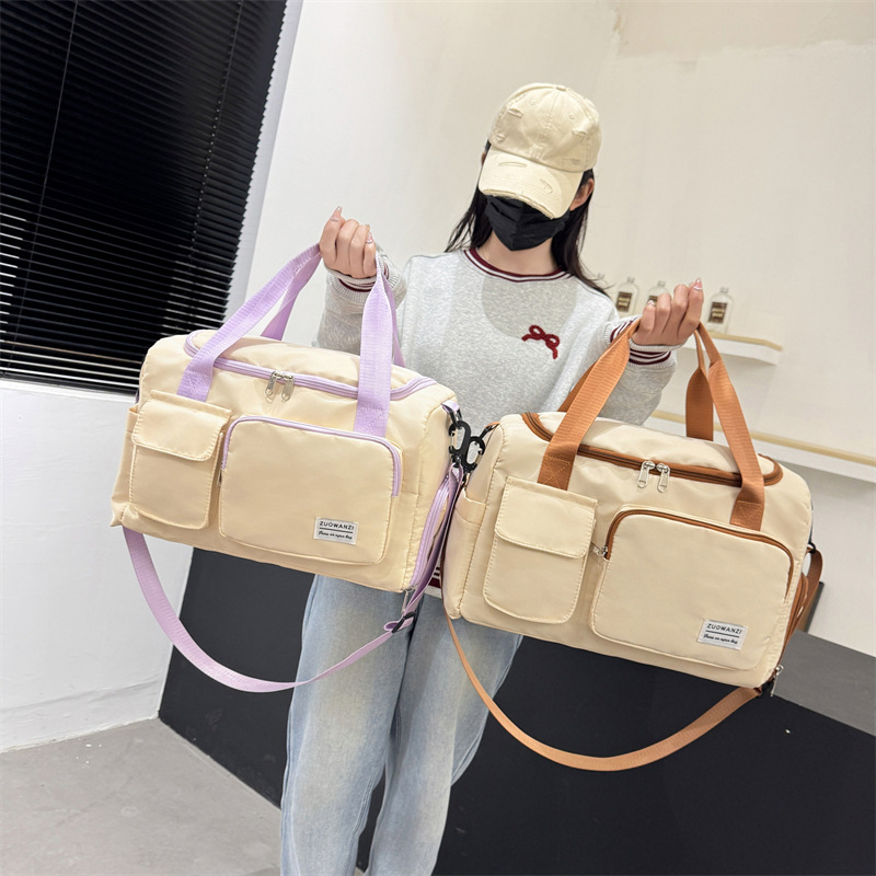 Outdoor sports yoga bag, independent shoe compartment luggage bag, large-capacity swimming bag, stretchable travel bag, fitness bag details Picture