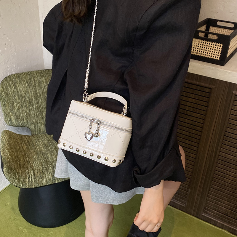 Cross-border high-end box bag, women's casual niche handbag, 2025 new style versatile shoulder bag, fashionable crossbody bag Specification drawing