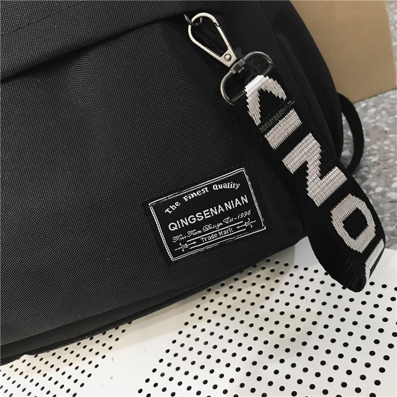 Cross-border Korean version school backpack, large-capacity fashionable schoolbag for junior and senior high school students, trendy brand easy to match men's and women's backpacks Specification drawing