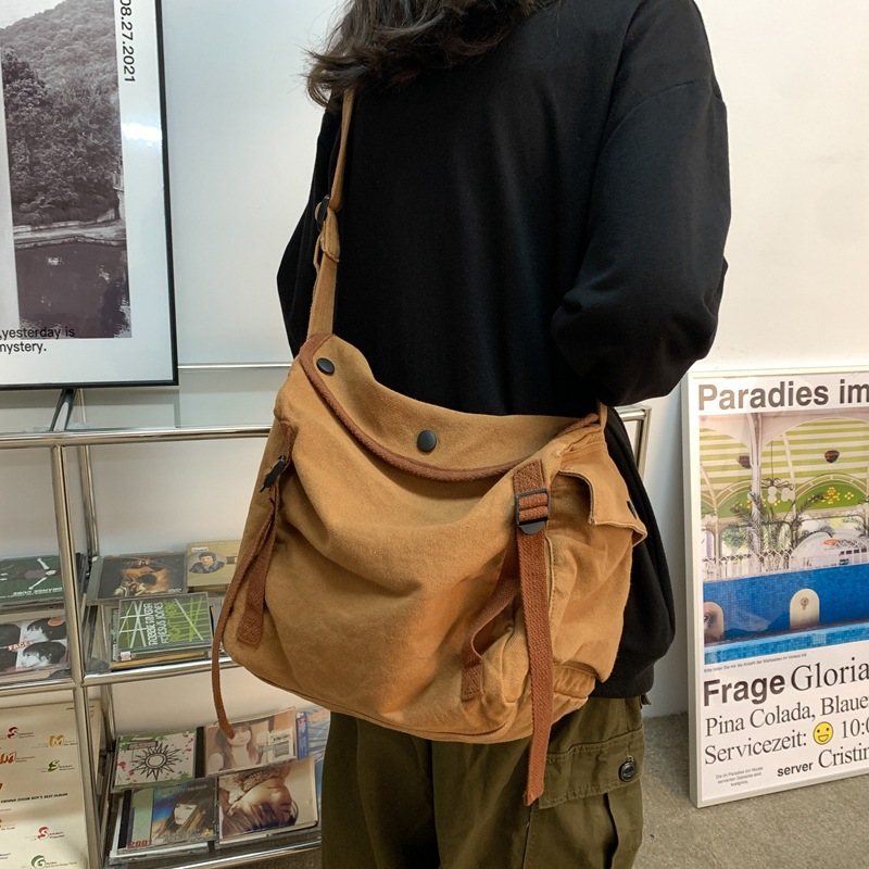 Crossbody bag for women 2022 New style Japanese Harajuku sail bag, Korean version student retro casual hand-held shoulder bag full figure