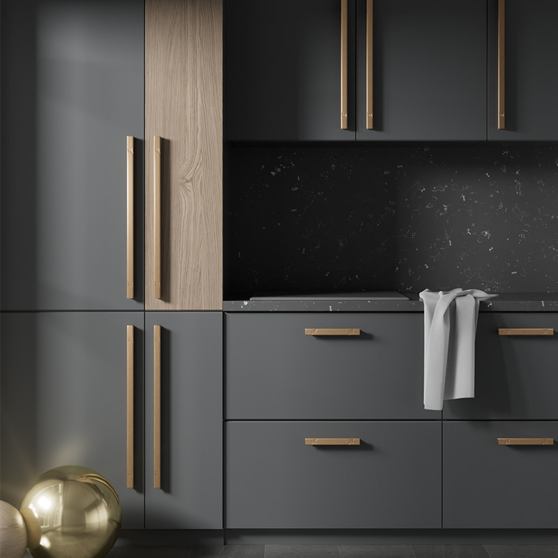New Chinese-style simple cabinet door handle square long pull, aluminum alloy home decoration cabinet, shoe cabinet, drawer, wardrobe small handle Application Scenario