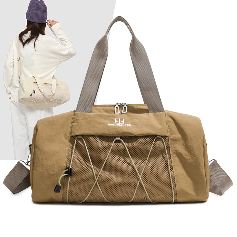 New cross-border large-capacity handbag, travel and business trip crossbody, foreign trade storage luggage bag, retro and simple fitness bag full figure