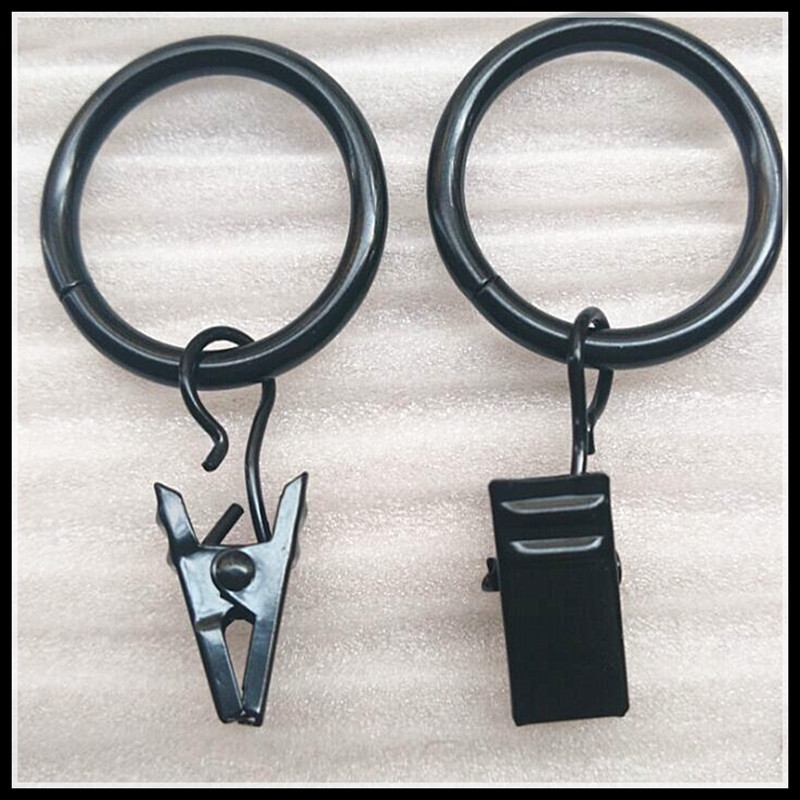 Cross-border best-selling suspended black electrophoretic iron ring curtain hooks, electrophoretic curtain clips, and electrophoretic black bath curtain clips Specification drawing