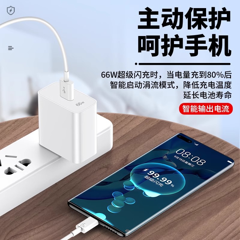 Compatible with Huawei 66W charger, Honor 120W Super Flash Charger, mobile phone fast charger and Type-C data cable set details Picture