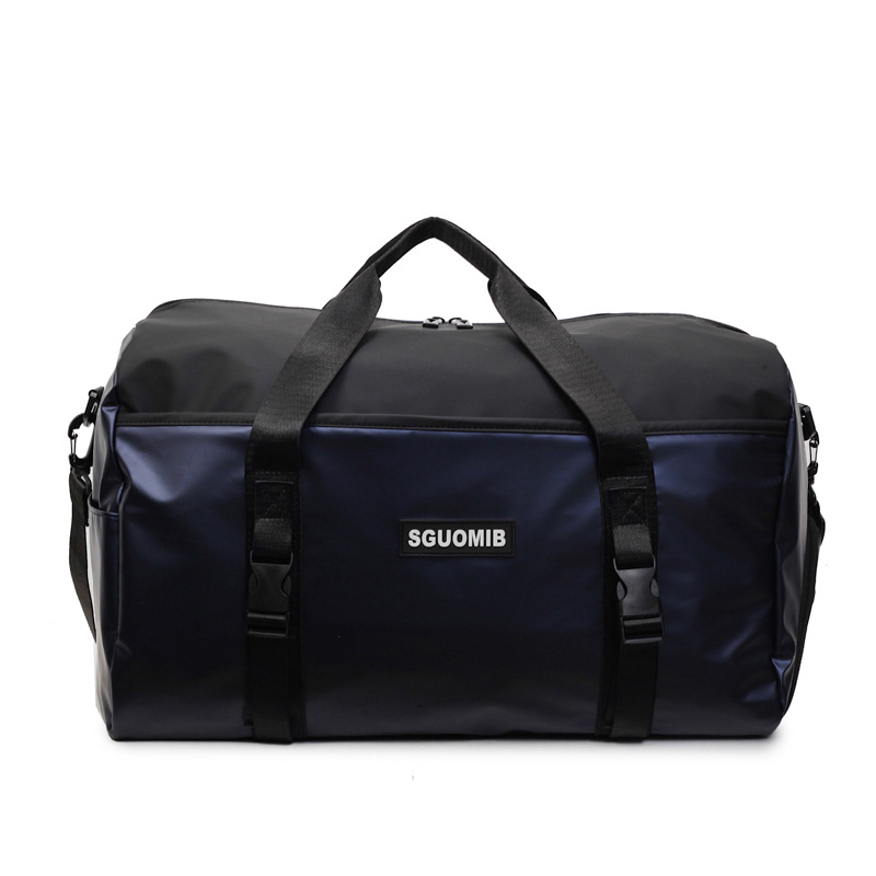 Short-distance travel bag for men, lightweight storage, large-capacity handbag, fashionable water-resistant, sports, independent shoe compartment, fitness bag Item Picture