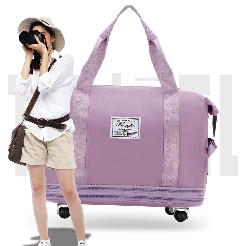 Universal wheel travel bag 2025 new model, lightweight luggage bag, storage bag, maternity bag, dry and wet separation fitness yoga bag full figure
