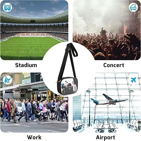 pvc Amazon transparent crossbody bag and transparent wallet bag are suitable for concerts, sports events and festivals Application Scenario