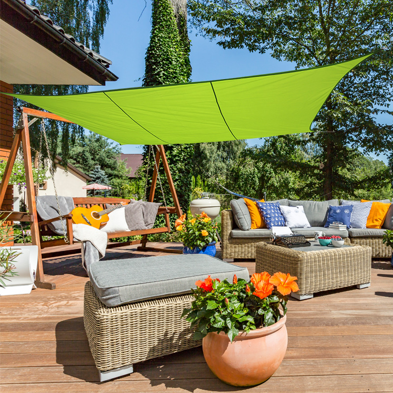 Cross-border best-selling rectangular 2* 2.5-meter waterproof, sun-proof and UV-resistant sunshade canopy, rain shelter and outdoor sunshade sail Application Scenario