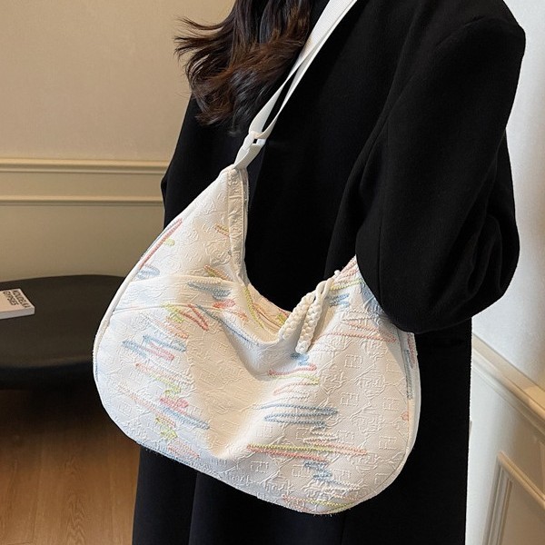 The 2025 new Jiaozo-wrapped women's casual and versatile Instagram niche single-shoulder bag is fresh, fashionable and stylish crossbody bag Specification drawing