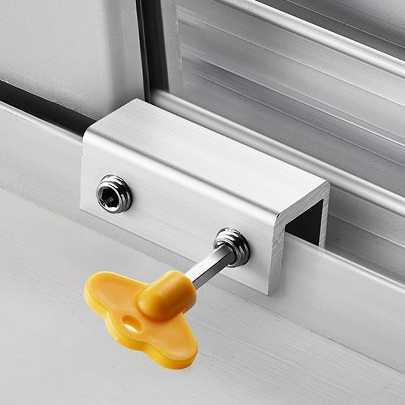 【 Factory Direct Delivery 】 Window lock, fixed pure aluminum alloy screen, sliding window, children's protection, anti-theft and limiters details Picture