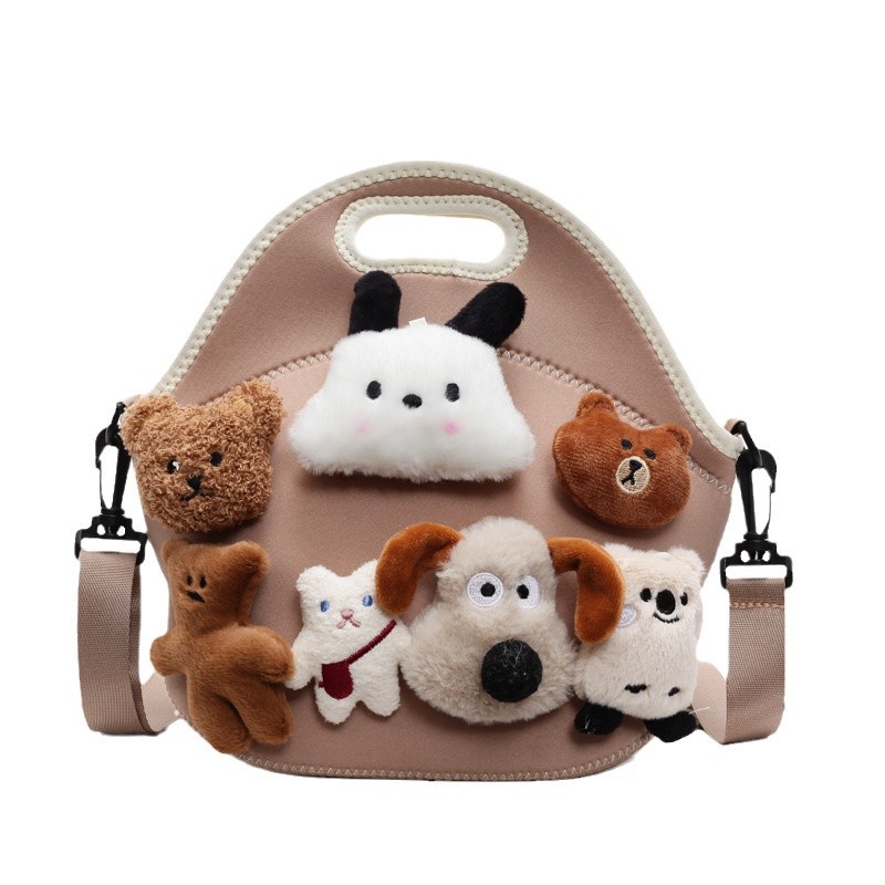 Cute girl handbag, women's bag 2025 new style fashionable and trendy doll cartoon single-shoulder crossbody bag, commuting trendy bag Item Picture