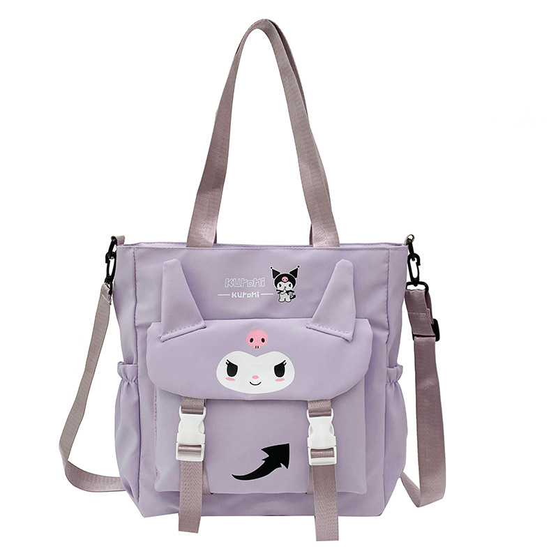 Cute Japanese and Korean cartoon single-shoulder bags, crossbody tote bags, class tutorial bags for junior high school, senior high school and college students, canvas bags Item Picture
