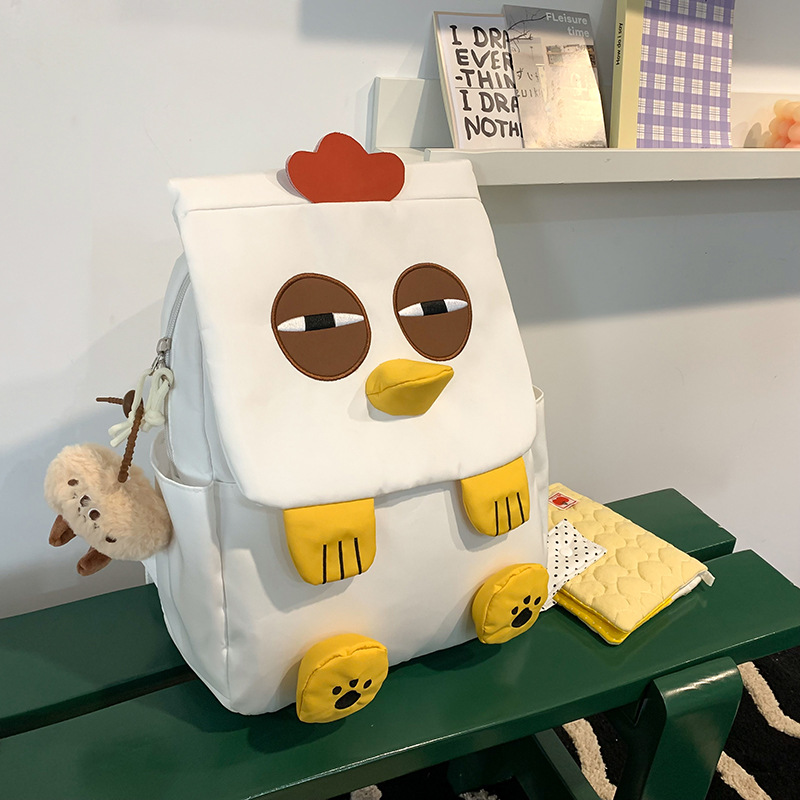 New Korean cartoon study bag for girls, cute children's bag, casual travel bag for college students Specification drawing