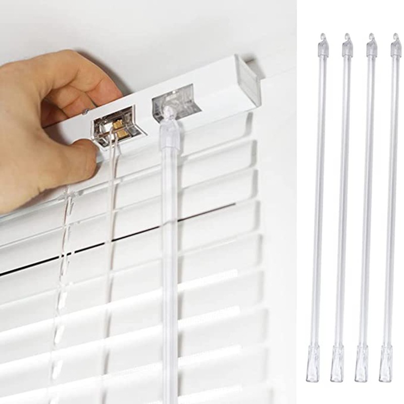 Cross-border supply 12/17/24-inch acrylic rotating rod hook handle Venetian blind rotating rod transparent rod Specification drawing