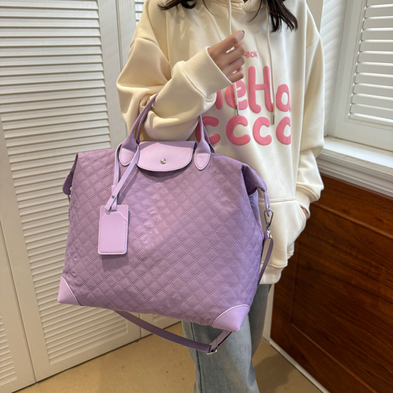 New large-capacity diamond-shaped luggage bag, short-distance travel boarding bag, lightweight storage bag, sports and fitness bag details Picture