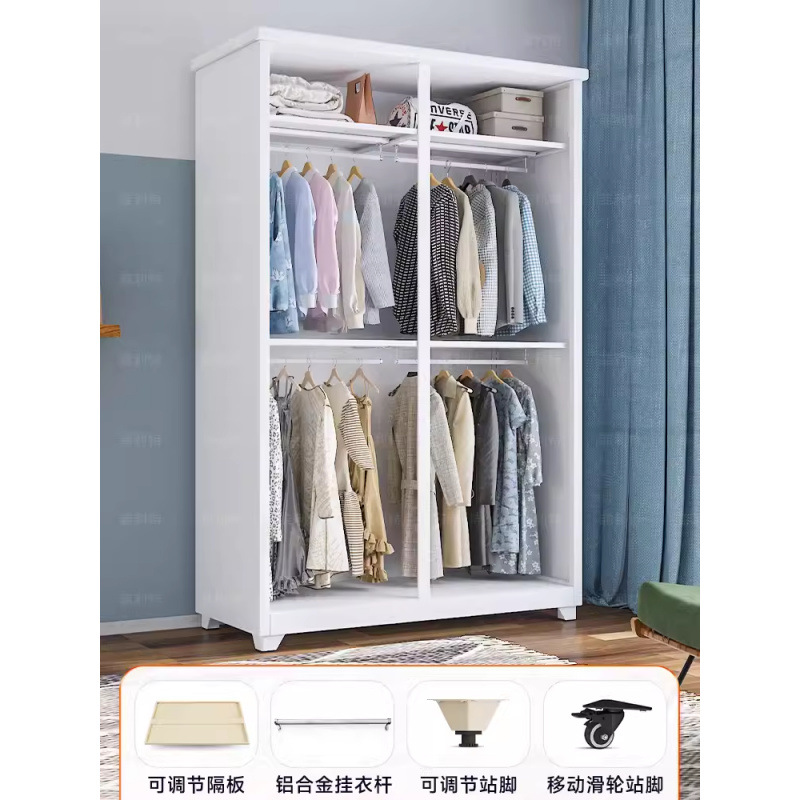 Balcony cabinet, household sliding door, iron sheet wardrobe, large-capacity storage cabinet, foreign trade factory supply chain factory details Picture