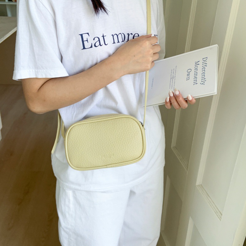 Soft leather mini square bag with a high-end feel, a new Korean-style fashionable single-shoulder bag in 2025, a simple crossbody bag Specification drawing