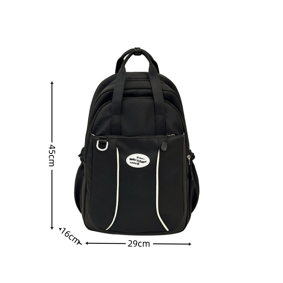 Cute girl backpack, schoolbag for girls, Korean version of stars, high school girls, high school students, large capacity, high appearance level backpack Item Picture