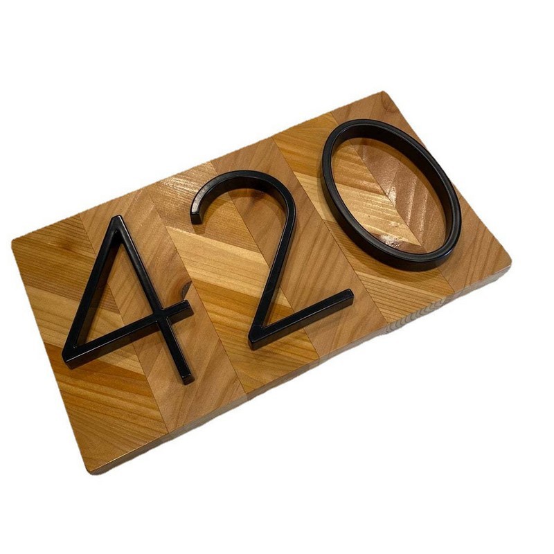 Wholesale 5-inch house number digital creative personalized metal digital house number furniture door industry house number identification plates Item Picture