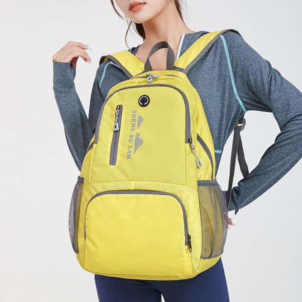 Men's and women's casual skin bags, ultra-lightweight and foldable outdoor large-capacity sports mountaineering bags, portable travel backpacks details Picture