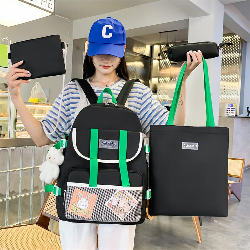 New Korean-style primary school schoolbag set, ins campus style, Harajuku student schoolbag, girls' backpack, trendy wholesale Application Scenario