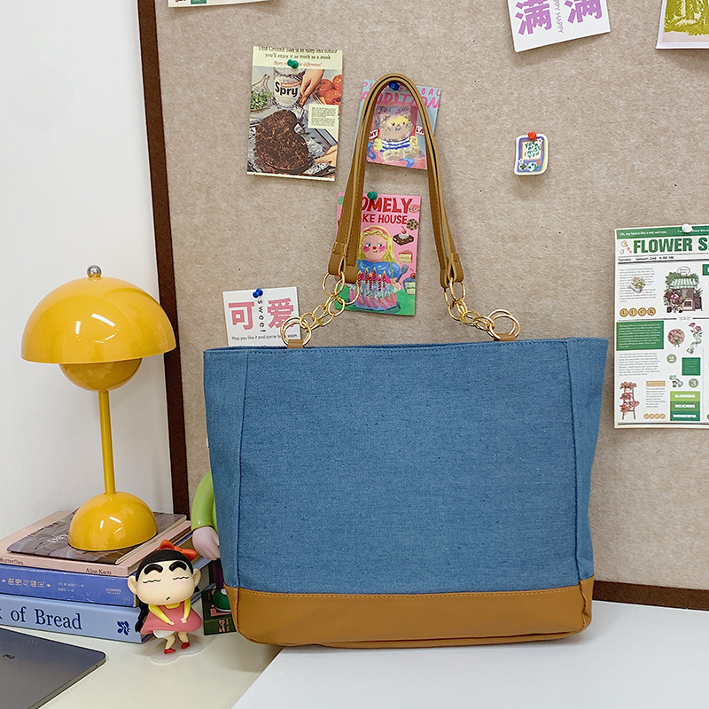Laid-back style large-capacity bag, cute underarm bag for ladies, 2024 new style, versatile single-shoulder handbag for commuting to school Specification drawing