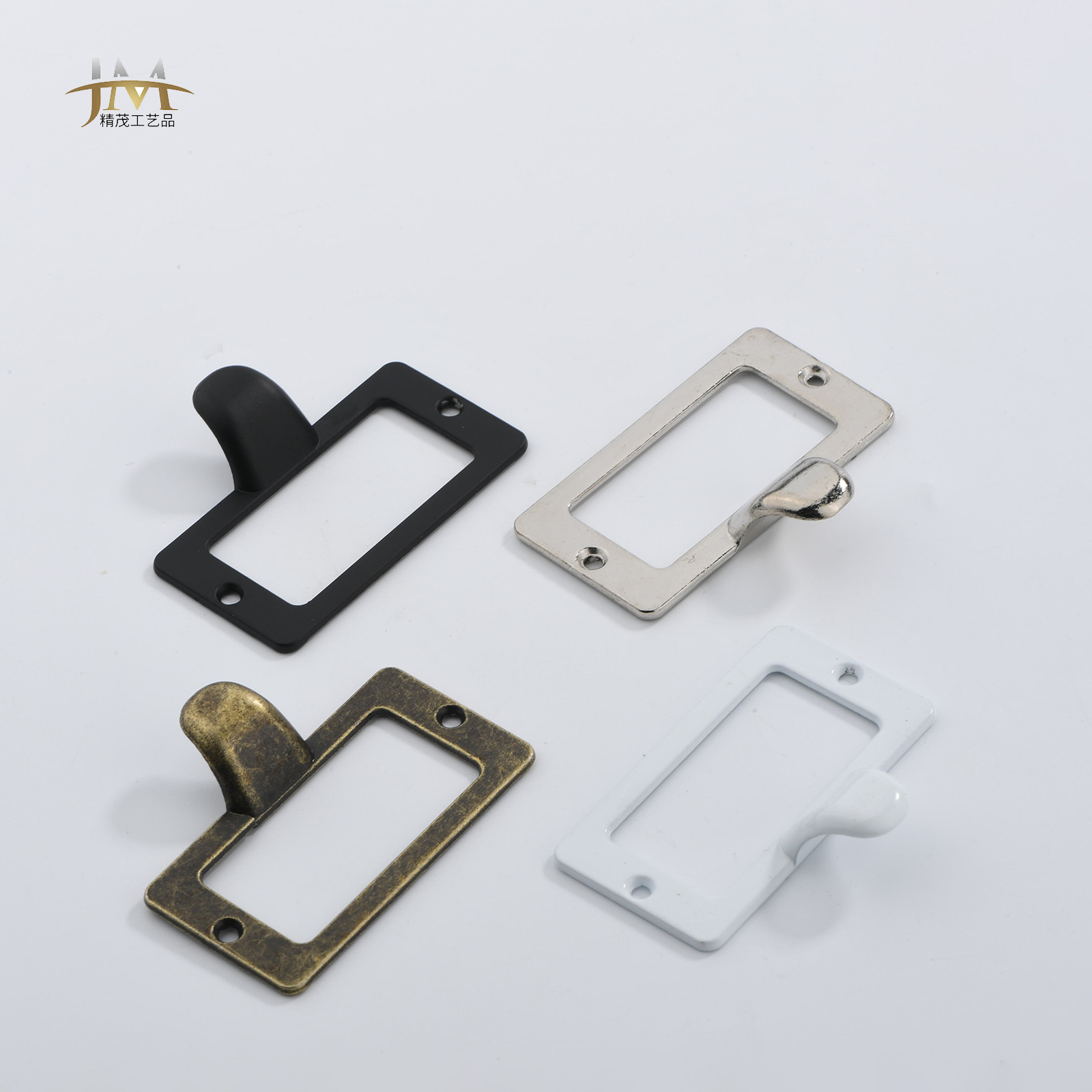 Retro handle packaging box accessories, antique alloy label frame, business card holder, exquisite furniture hardware accessories details Picture