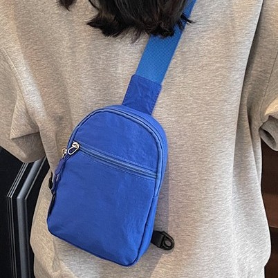 Japanese-style ins solid color, light and simple, portable and casual phone bag for going out, sports single-shoulder crossbody bag, chest bag for men and women Specification drawing