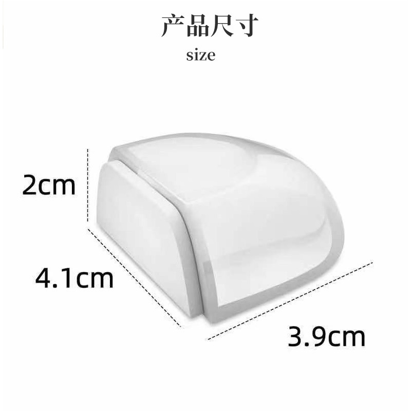 Cross-border rubber door stop anti-collision silent door stop source manufacturer, circular acrylic transparent door stop without drilling details Picture