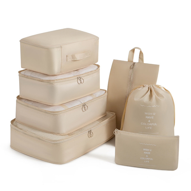 Wholesale of thickened multi-functional travel seven-piece storage bags, luggage and clothing classification and organization bags, storage bag sets Item Picture
