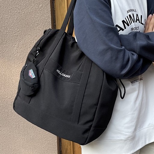 The 2024 new large-capacity fabric commuting bag is a simple and versatile tote bag for students' classes Specification drawing