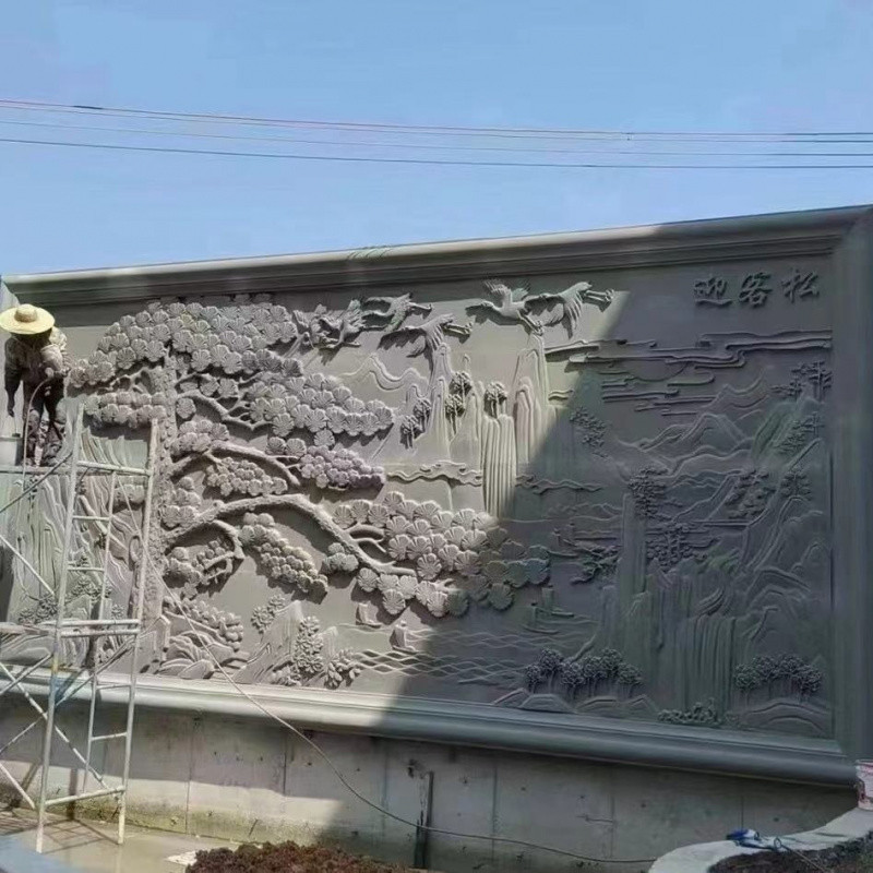 Qqz villa exterior EPS relief decoration, wall carved murals, European-style foam three-dimensional carvings, ready-made finished products full figure
