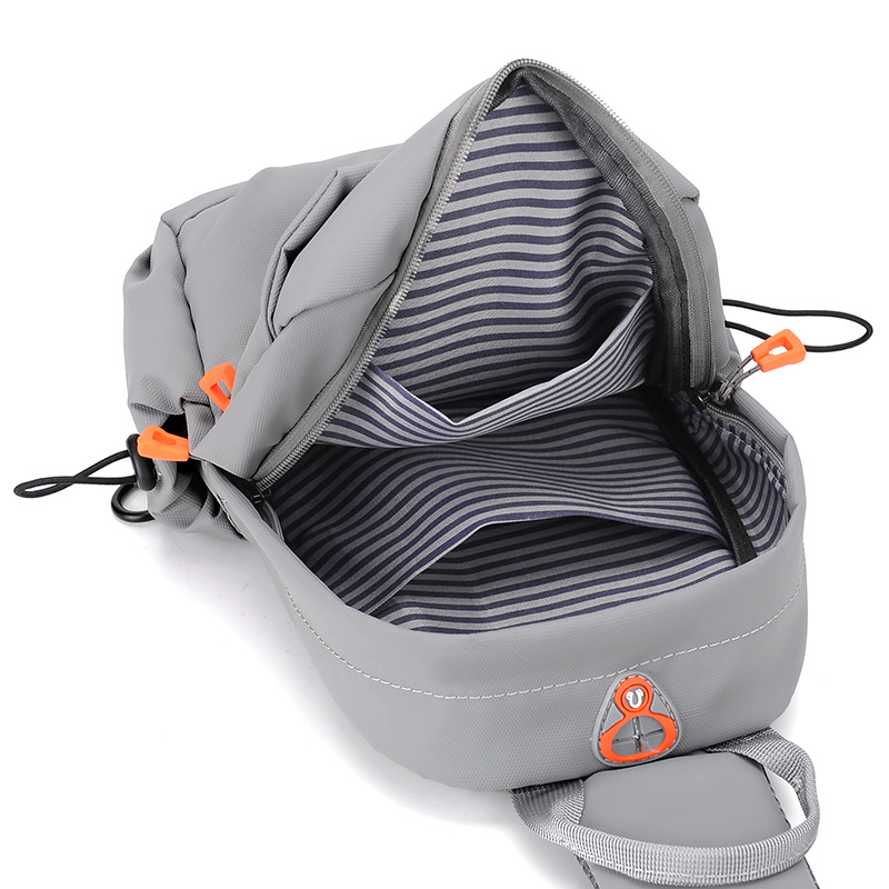 Casual chest bag, men's crossbody bag, outdoor sports and running shoulder bag, lightweight waterproof, Korean-style trendy youth backpack Application Scenario