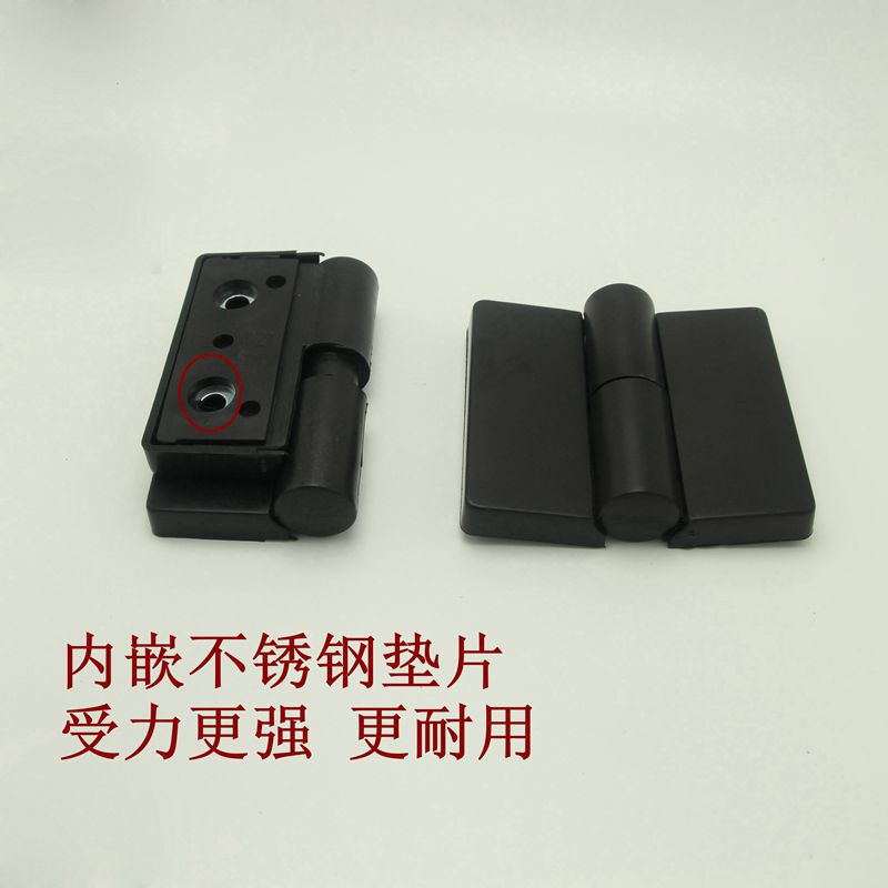 Bathroom partition, public toilet partition accessories, plastic hinges, plastic door locks, swing doors, nylon hinges, black Application Scenario