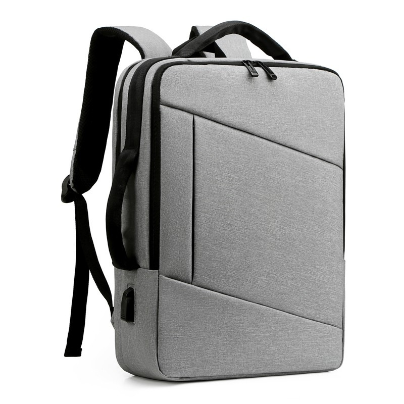 Cross-border simple men's computer bag, hand-held high-end business backpack, large-capacity portable multi-functional backpack Item Picture