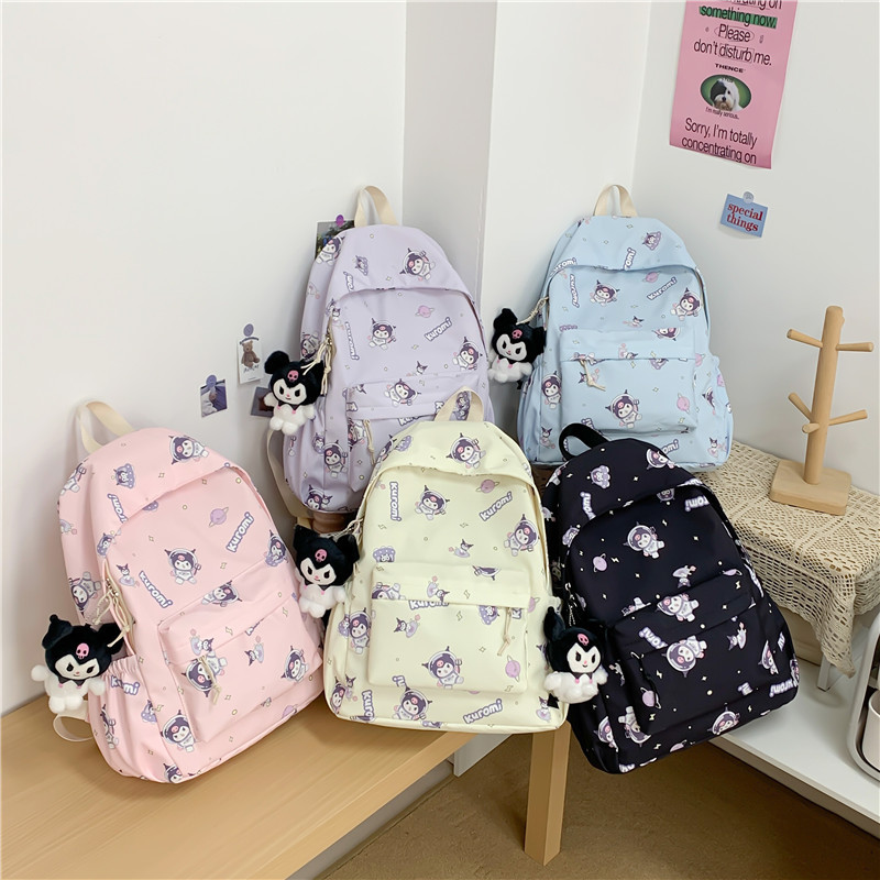 Cross-border schoolbags with large capacity, cute Japanese-style backpacks for junior high school and senior high school students, cartoon backpacks for children and primary school students full figure