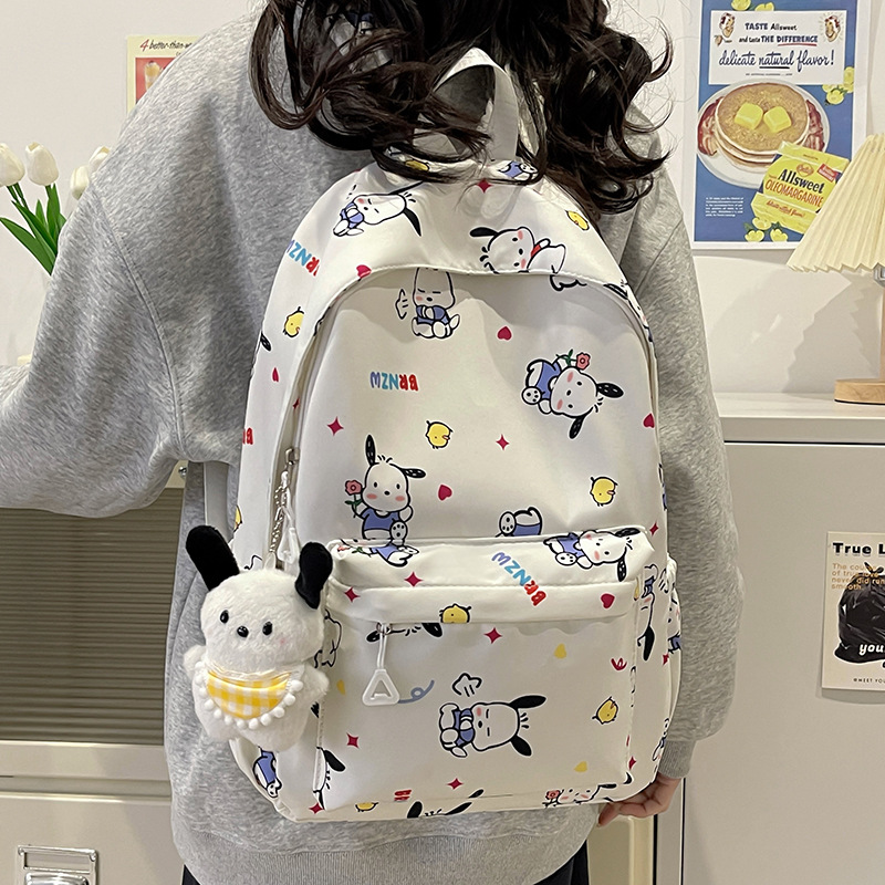 Cross-border schoolbags, large-capacity, lightweight and cute printed backpacks for junior high school students, travel backpacks for high school and primary school students Specification drawing