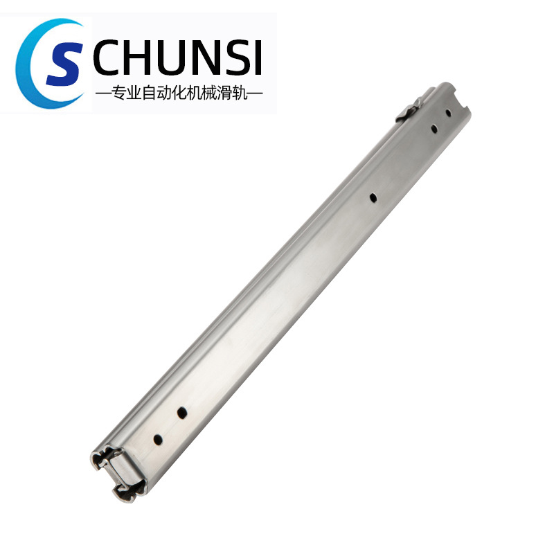SSRXY27 three-section linear 304 stainless steel anti-rust high-temperature oven slide rail IDA76 three-section double-layer guide rail details Picture