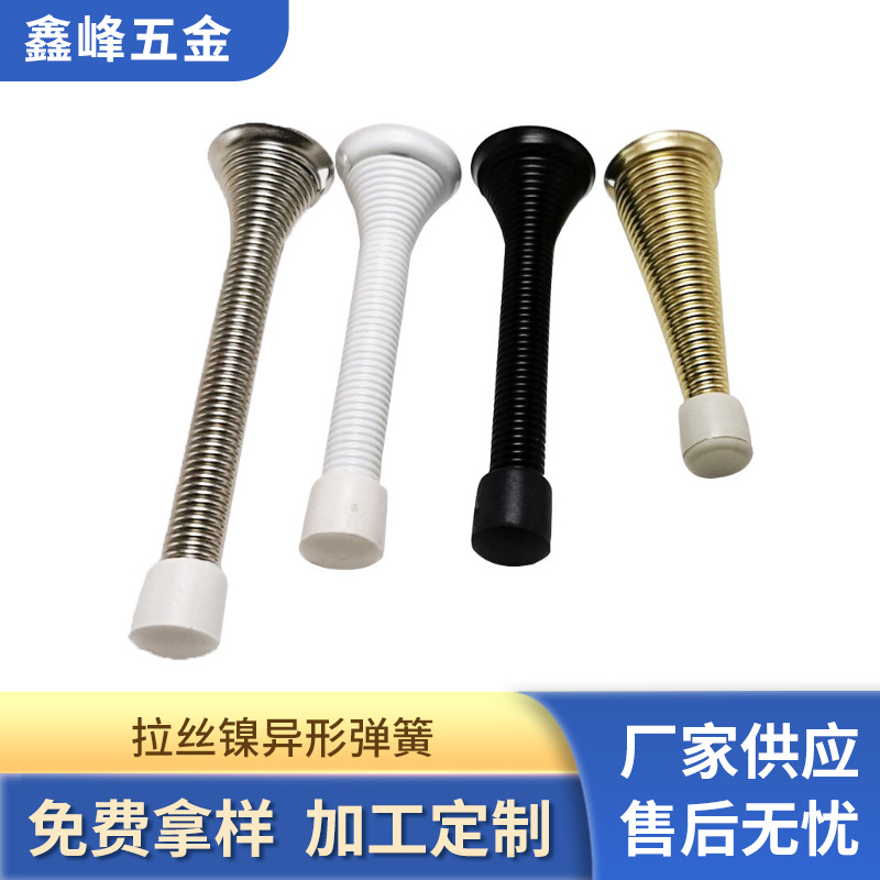Factory wholesale anti-pinch safety spring door stops, hardware spring door top fixers, door accessories, foot pedal adjustable doors in stock full figure
