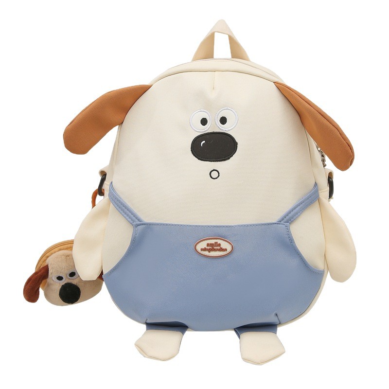 Cute girl puppy backpack, new cartoon backpack for girls, travel bag for junior high school students and class bag for college students Item Picture