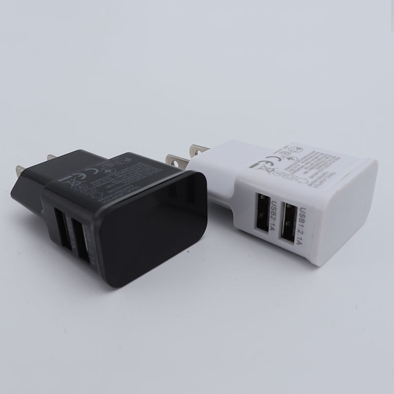 CE certified and ROHS certified charger, dual USB 2A mobile phone charging head, suitable for charging Apple and Android phones details Picture