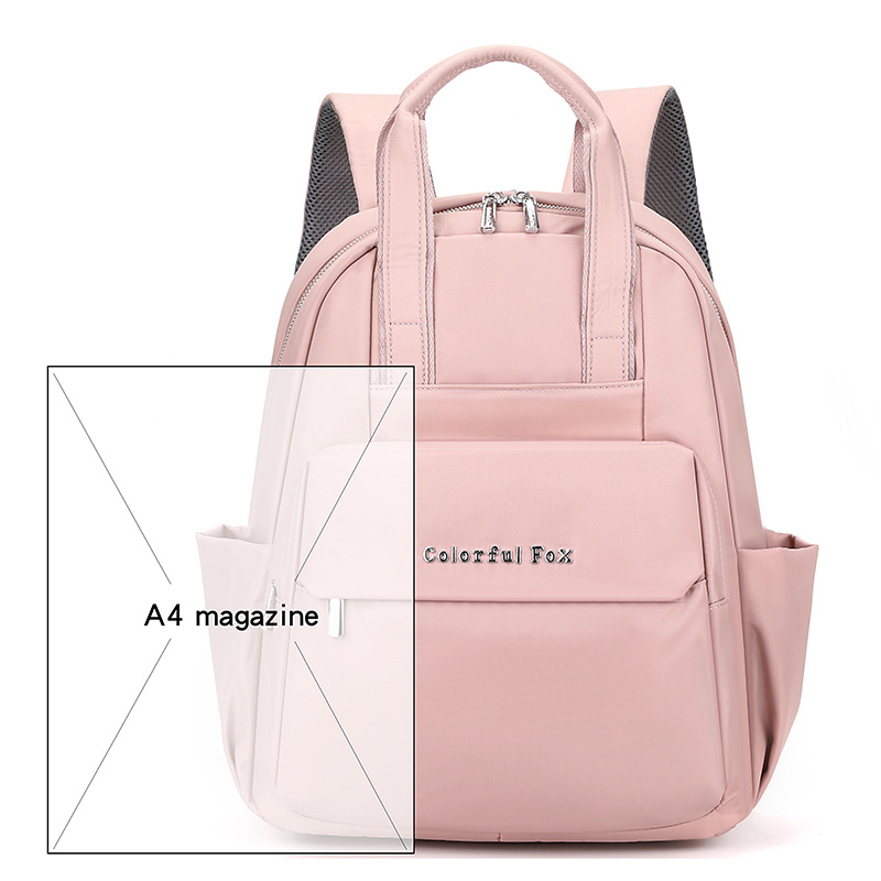 Colorful Fox large-capacity backpack for women, outdoor casual water-resistant backpack, travel customized computer bag Item Picture