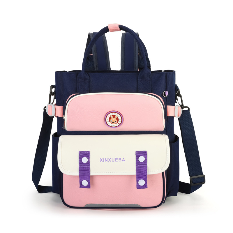 Cross-border primary school student tutorial bags, boys' tutorial bags, girls' lightweight tote bags, crossbody bags, simple backpacks Item Picture