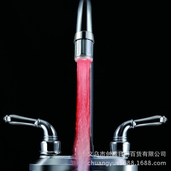 Hot sales in stock: LED light-emitting color-changing faucets, light-emitting faucets with temperature control, seven-color and single-color faucet aerators Specification drawing
