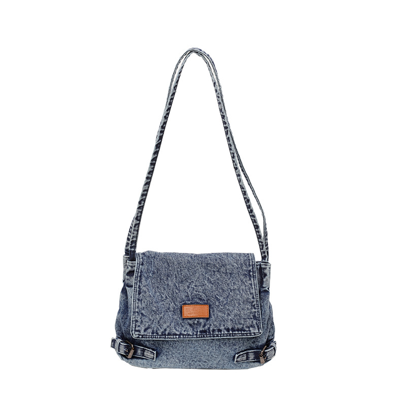 2025 Denim bag, new style tote bag, laid-back single-shoulder bag, large-capacity design, trendy crossbody bag Item Picture
