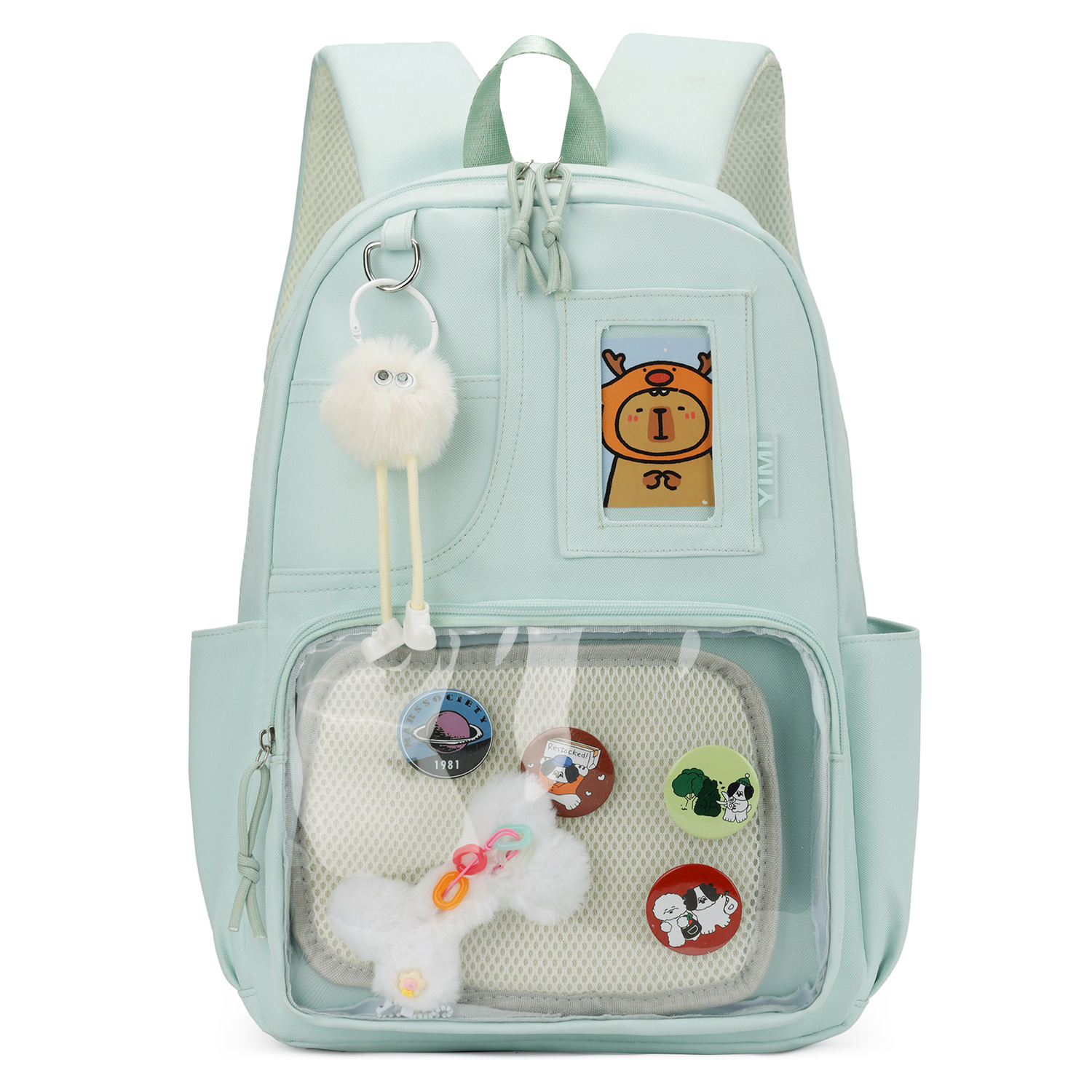Large-capacity backpacks with pain layers for primary school students from grades three to six, waterproof backpacks for girls, and study kits for junior high school students Item Picture